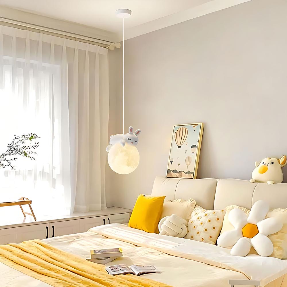 LAMPA SUFITOWA WISZĄCA ŚPIĄCY KRÓLICZEK G164-1CP