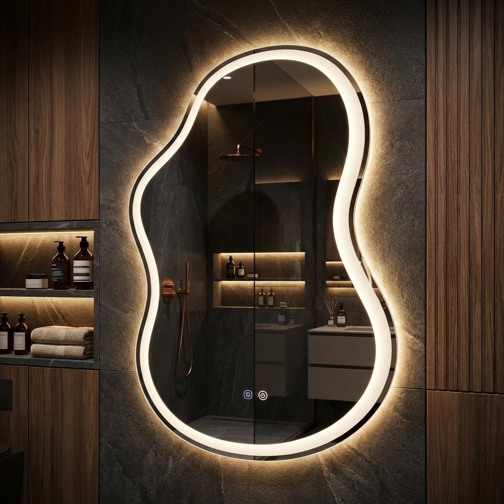 LUSTRO ŚCIENNE LED UNO DOUBLE 80x55 cm