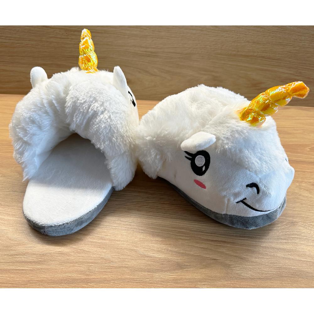 Kapcie klapki Kigurumi Pegaz biały