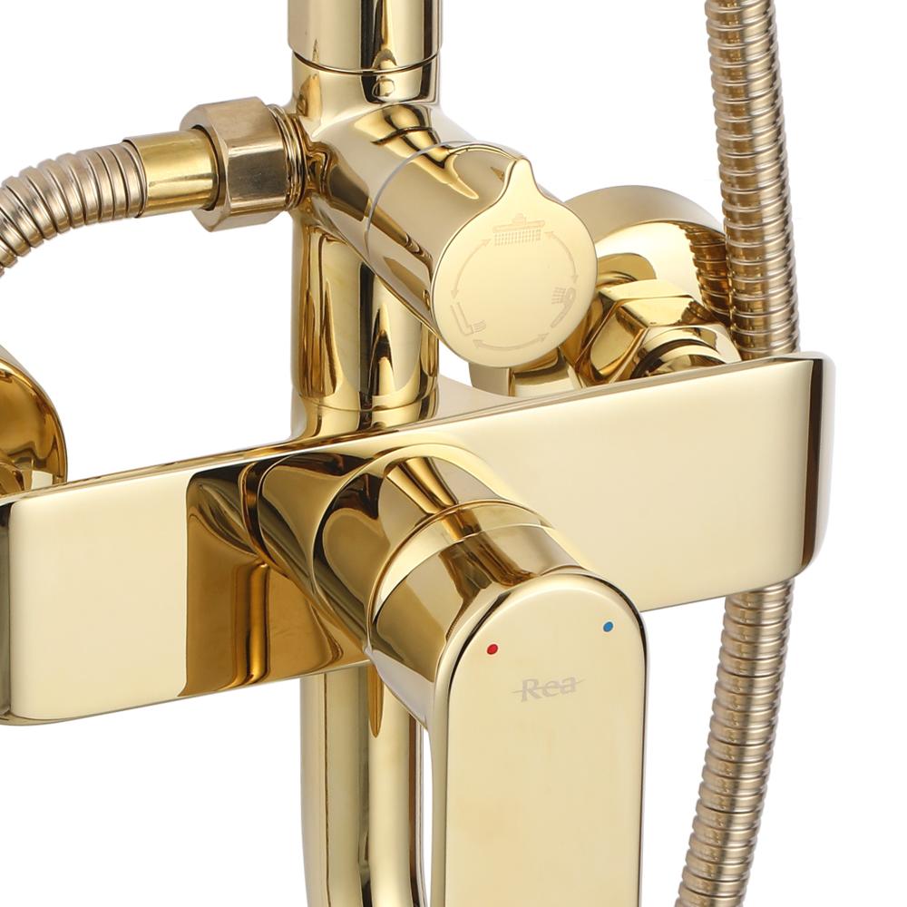 Zestaw Prysznicowy REA BLOOM ZŁOTY