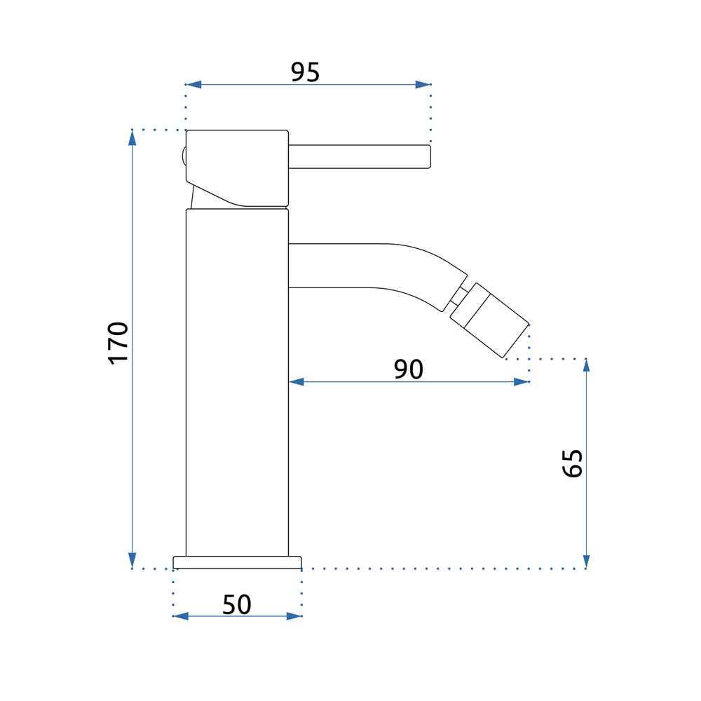 Bateria bidetowa Rea Lungo Biała