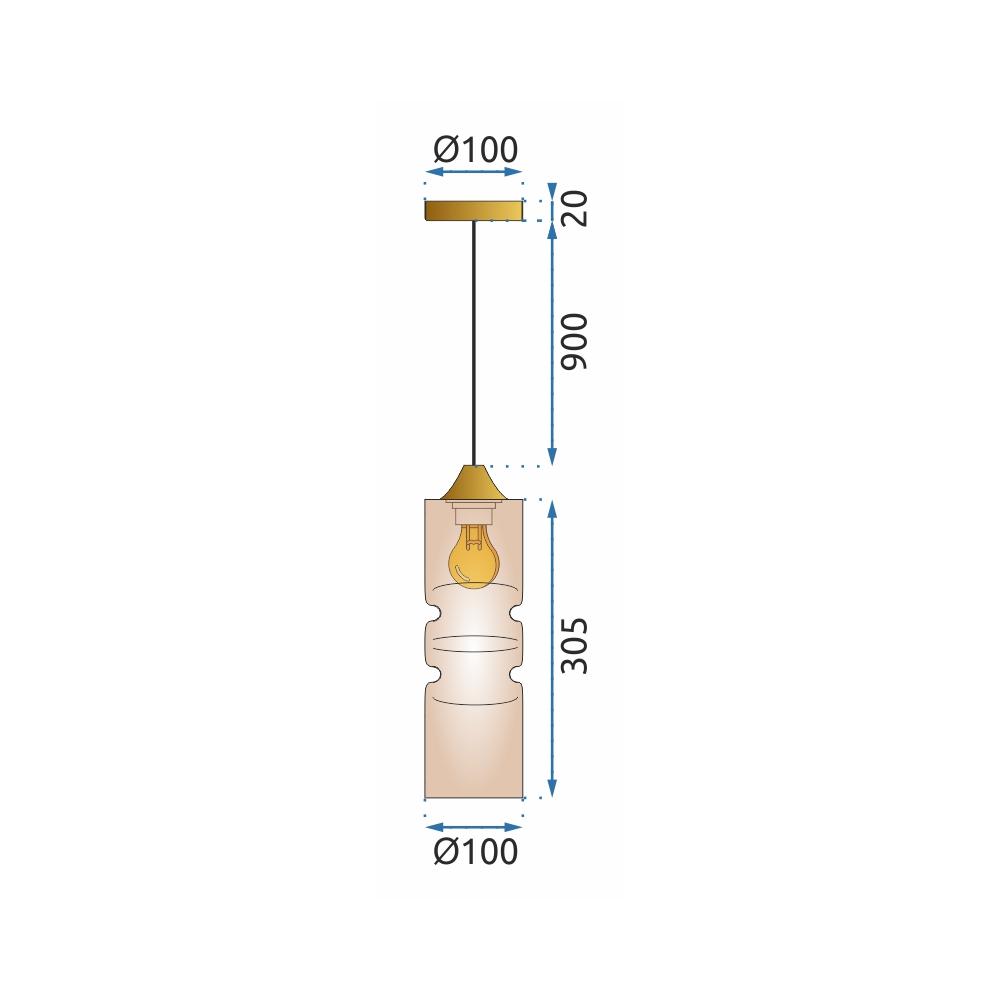 Lampe APP901-1CP Gold