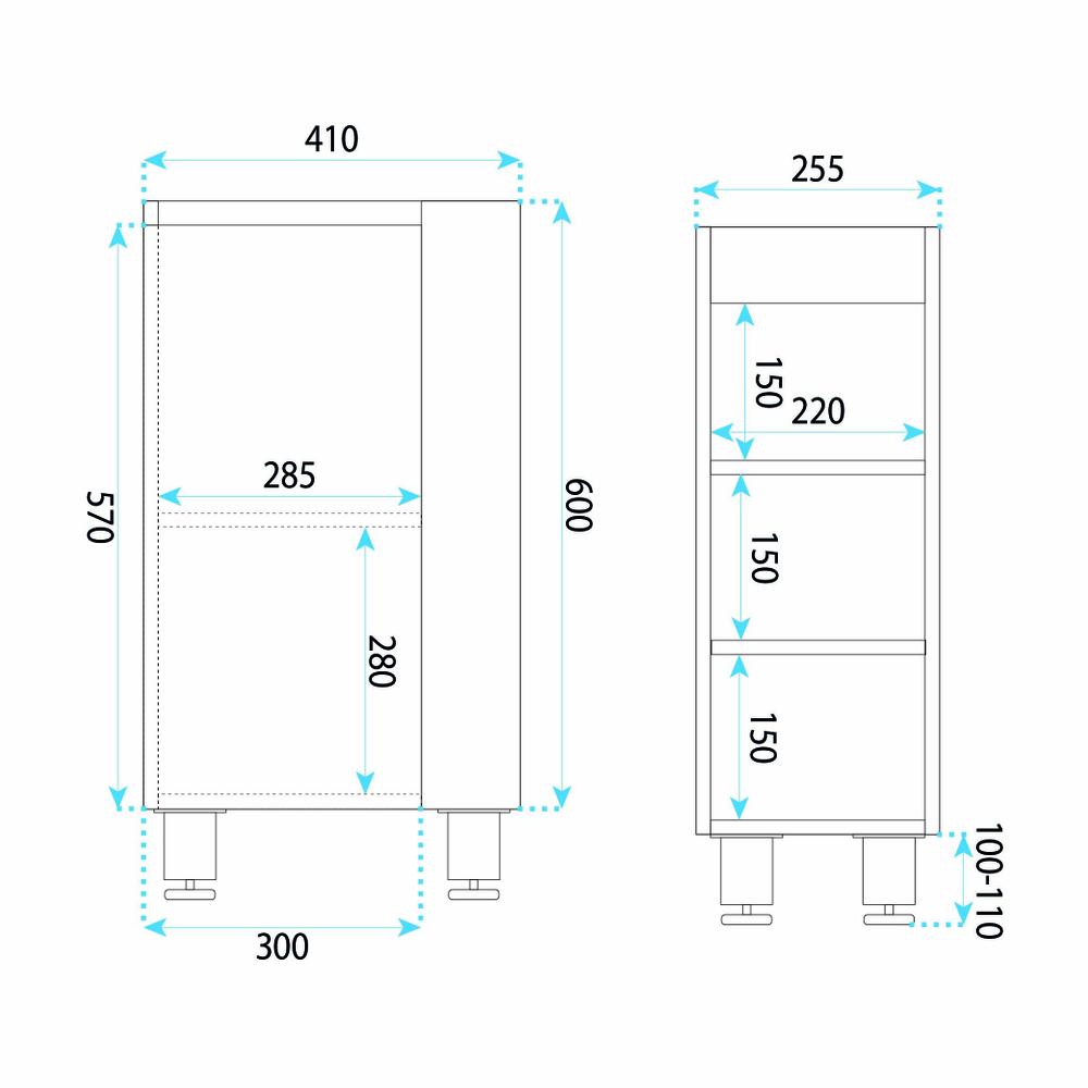 Meuble de salle de bain avec vasque REA Astra 43cm