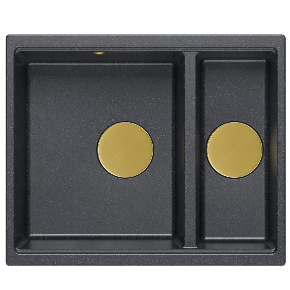 évier en granit Logan 150 Black Metallic