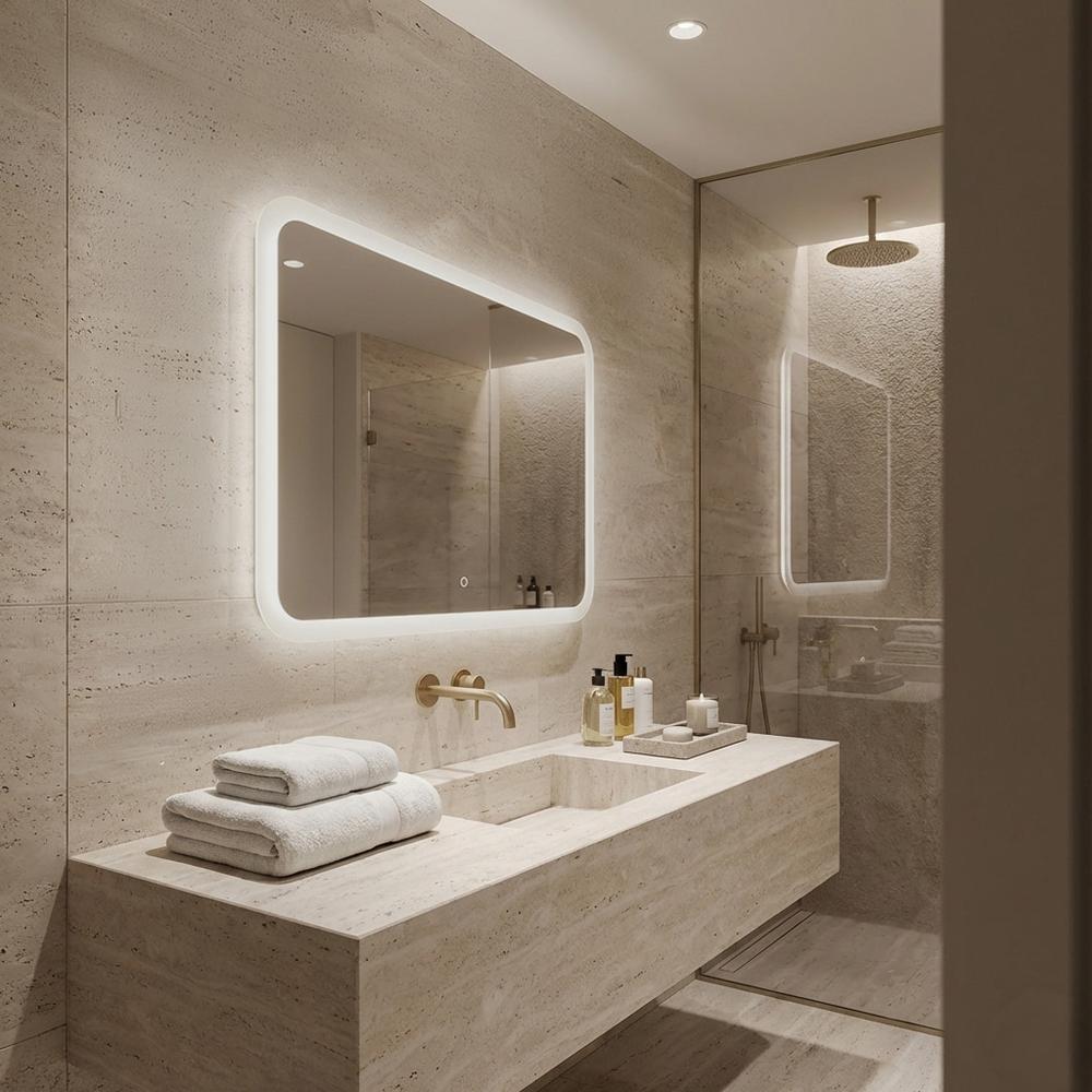 Lustro ścienne LED 80x60cm TOP-3