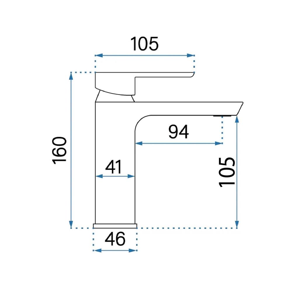 Bateria Umywalkowa REA ARGUS MIEDŹ SZCZOTKOWANA Niska
