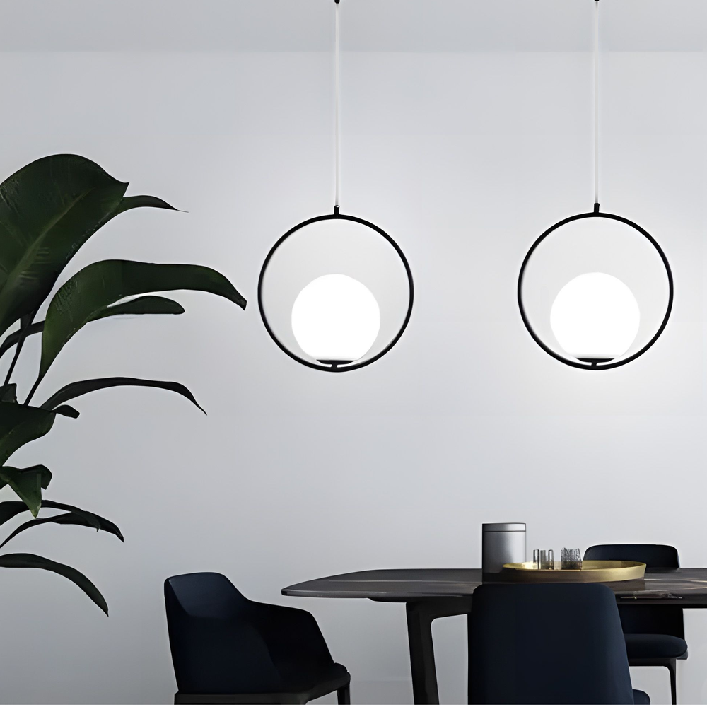 Hängelampe gold G110-1W BLACK WHITE