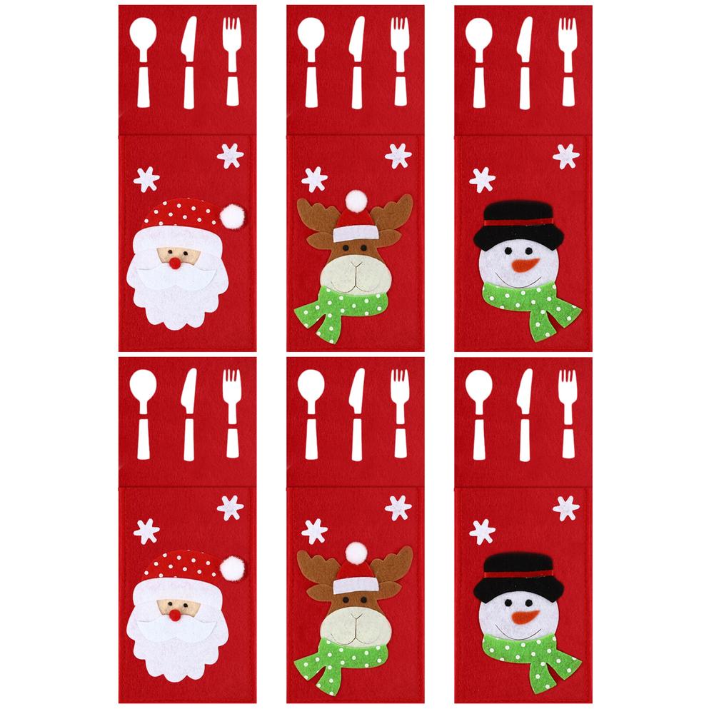 Pokrowiec na sztućce Świateczny 6szt KF333