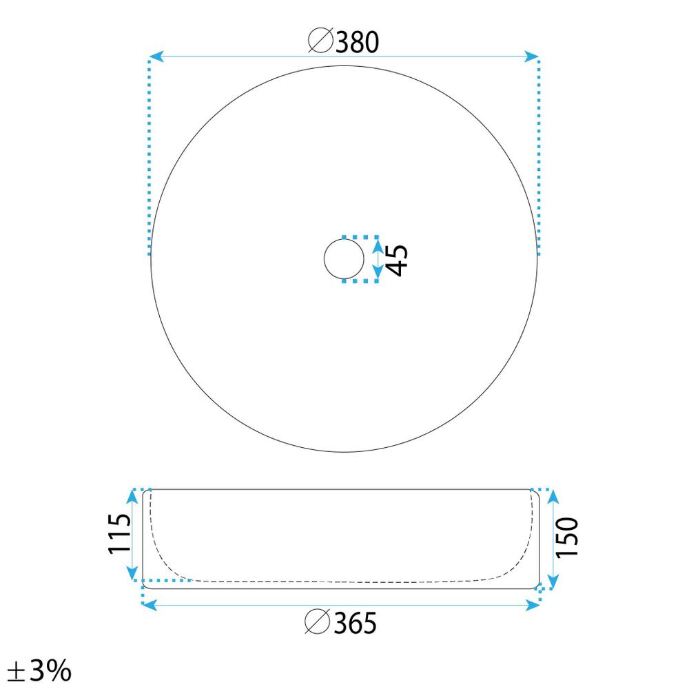 Set: Wall-hung toilet bowl + Countertop washbasin Rea Duo White