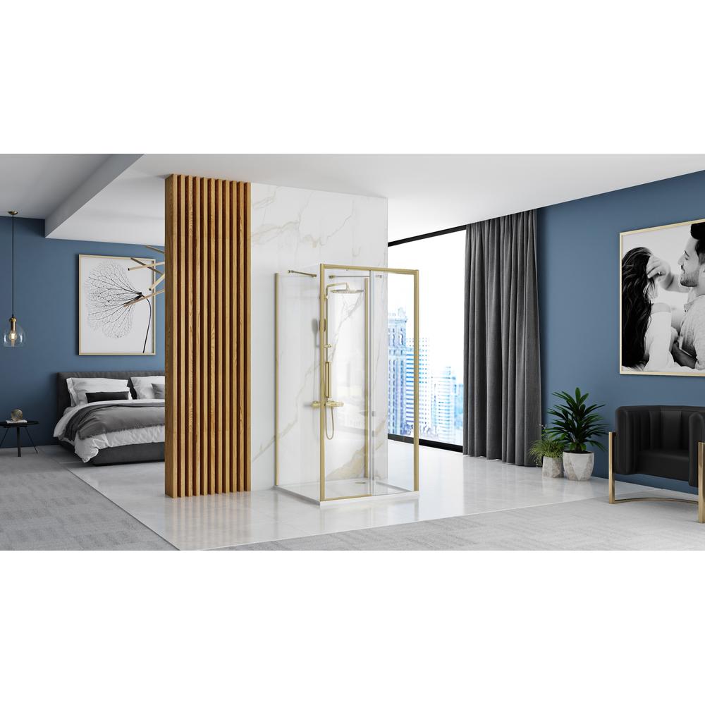 Cabine de douche Murale REA Rapid Slide Brush Gold