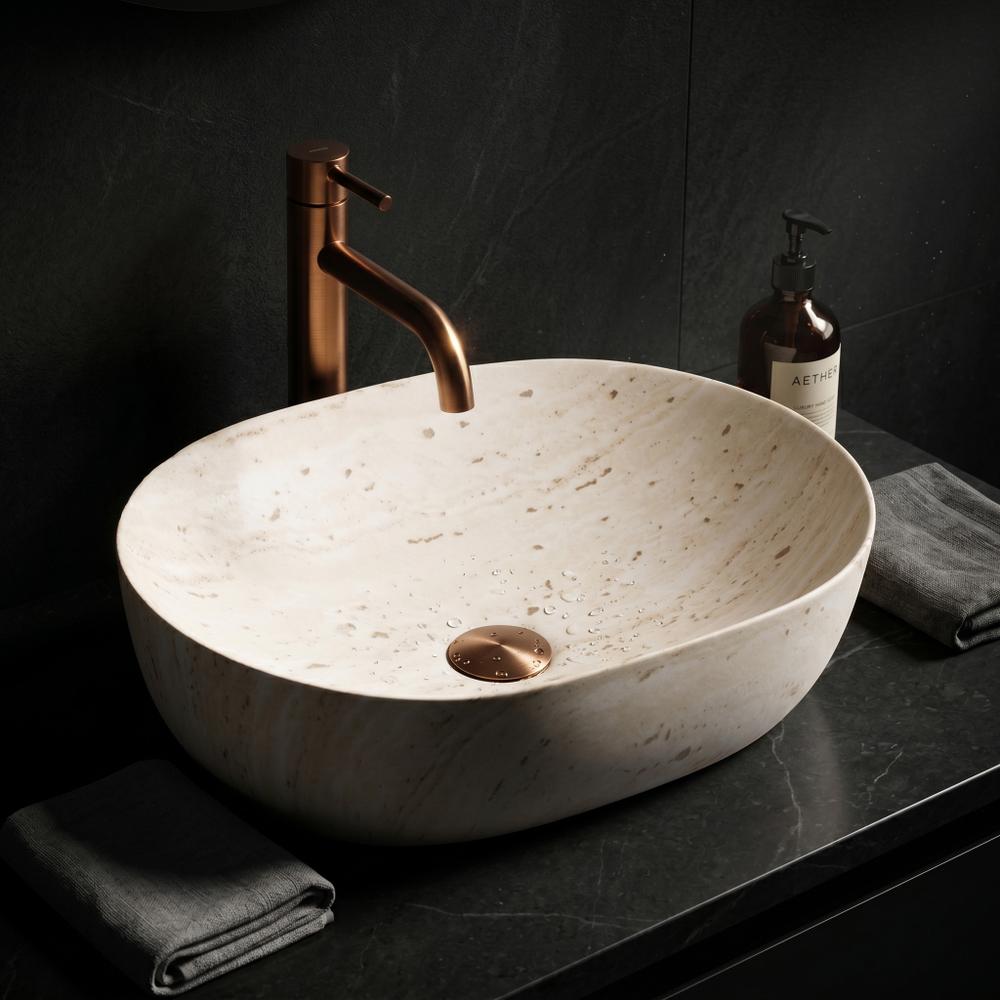 Amelia Travertine Classic 48 Lavatório de apoio brilhante