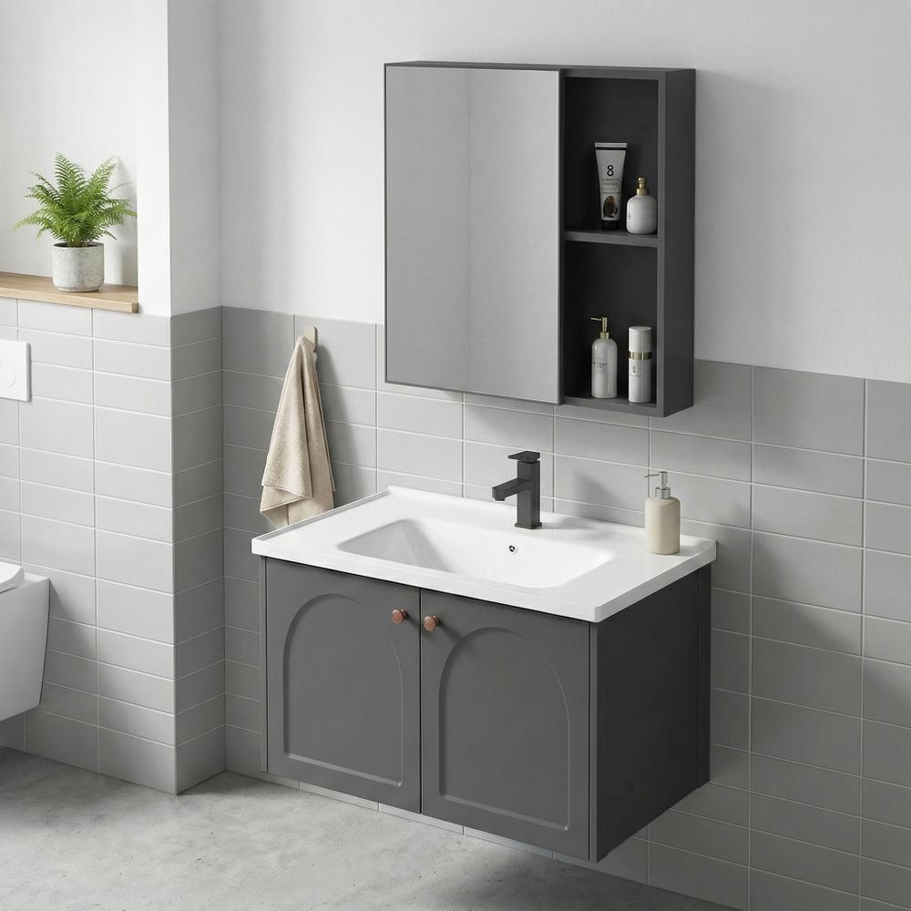 Conjunto de muebles de baño con lavabo Denver 60cm Grey
