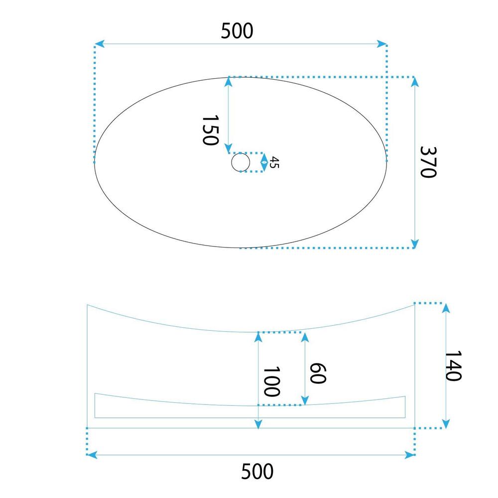 Aufsatzwaschbecken Rea Harper Transparent