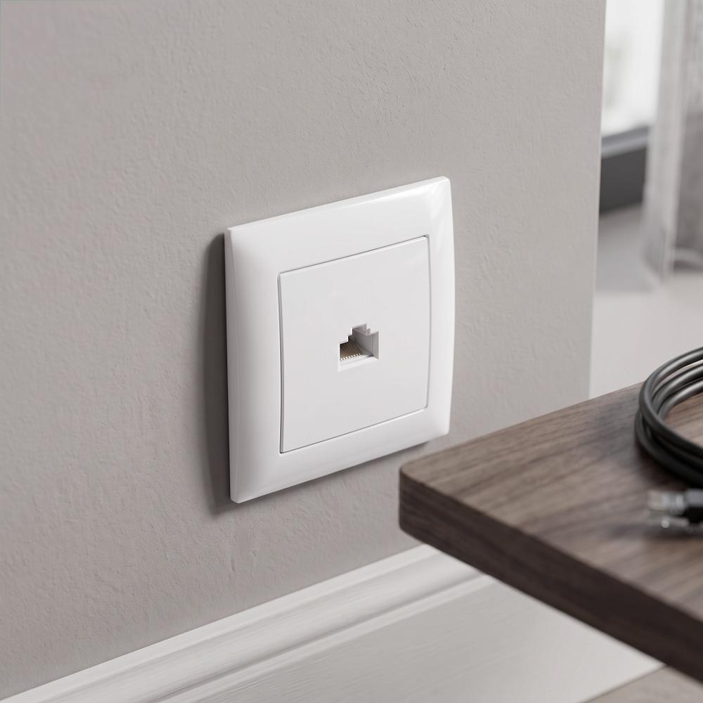 Gniazdo RJ45 OSTE JNH010-S Białe