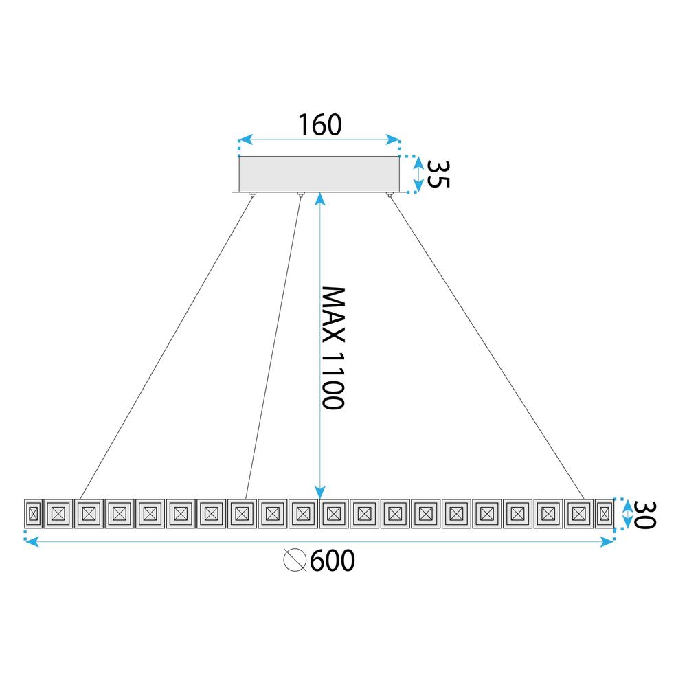Lampe LED MS009-CP ROSE GOLD 59cm