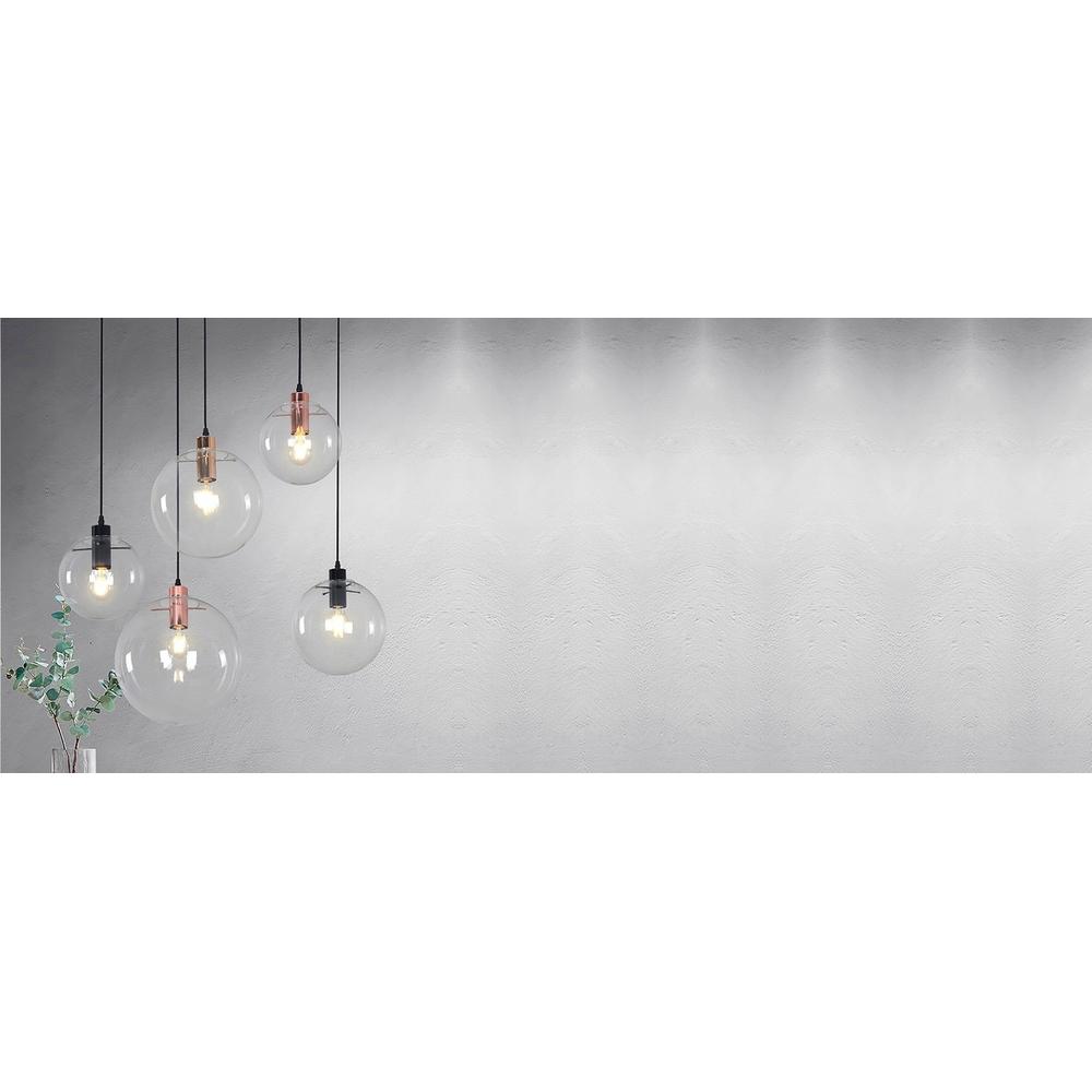 Lampa sufitowa wisząca szklana Lassi 15 cm Różowe Złoto