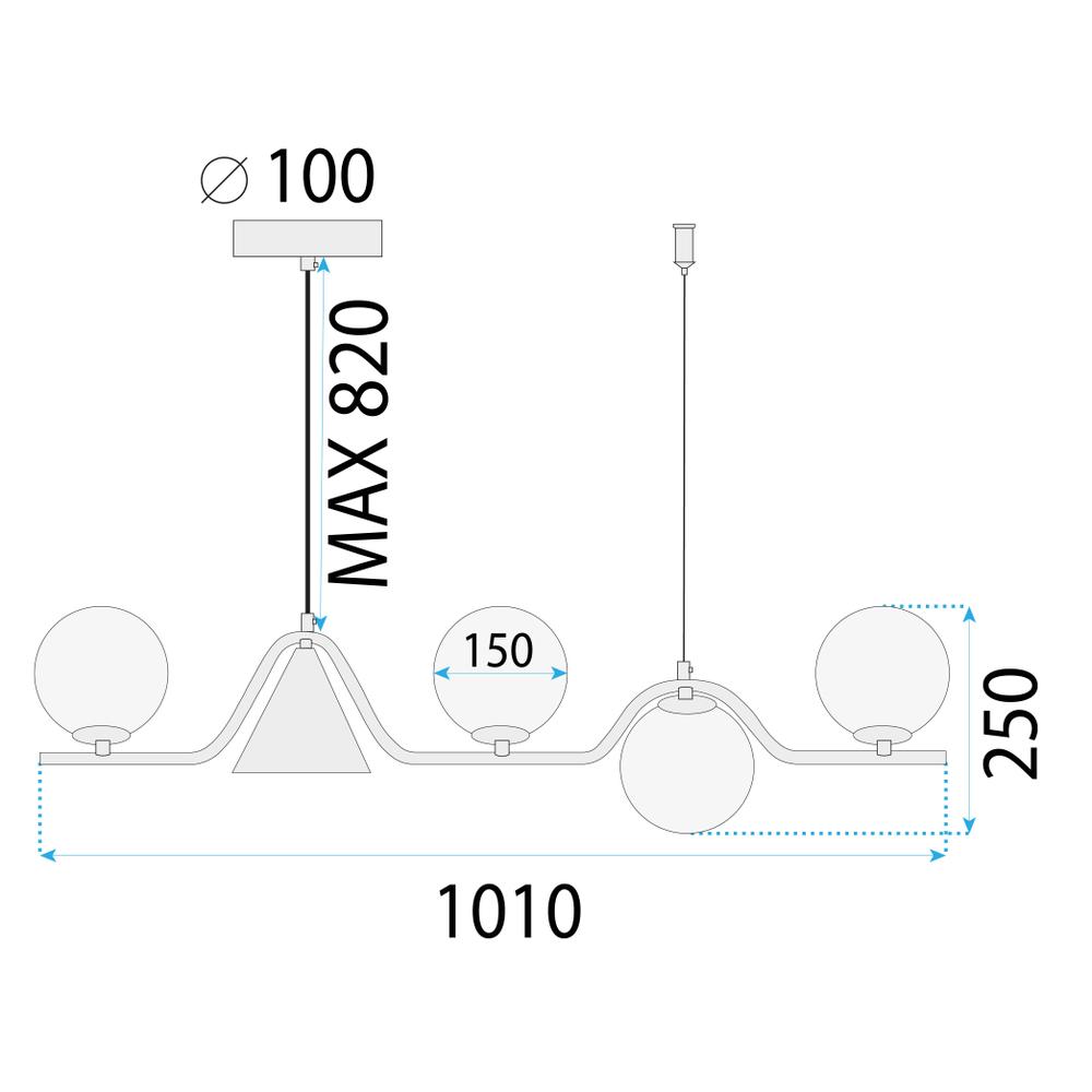 Hängelampe Gold APP1662-5CP