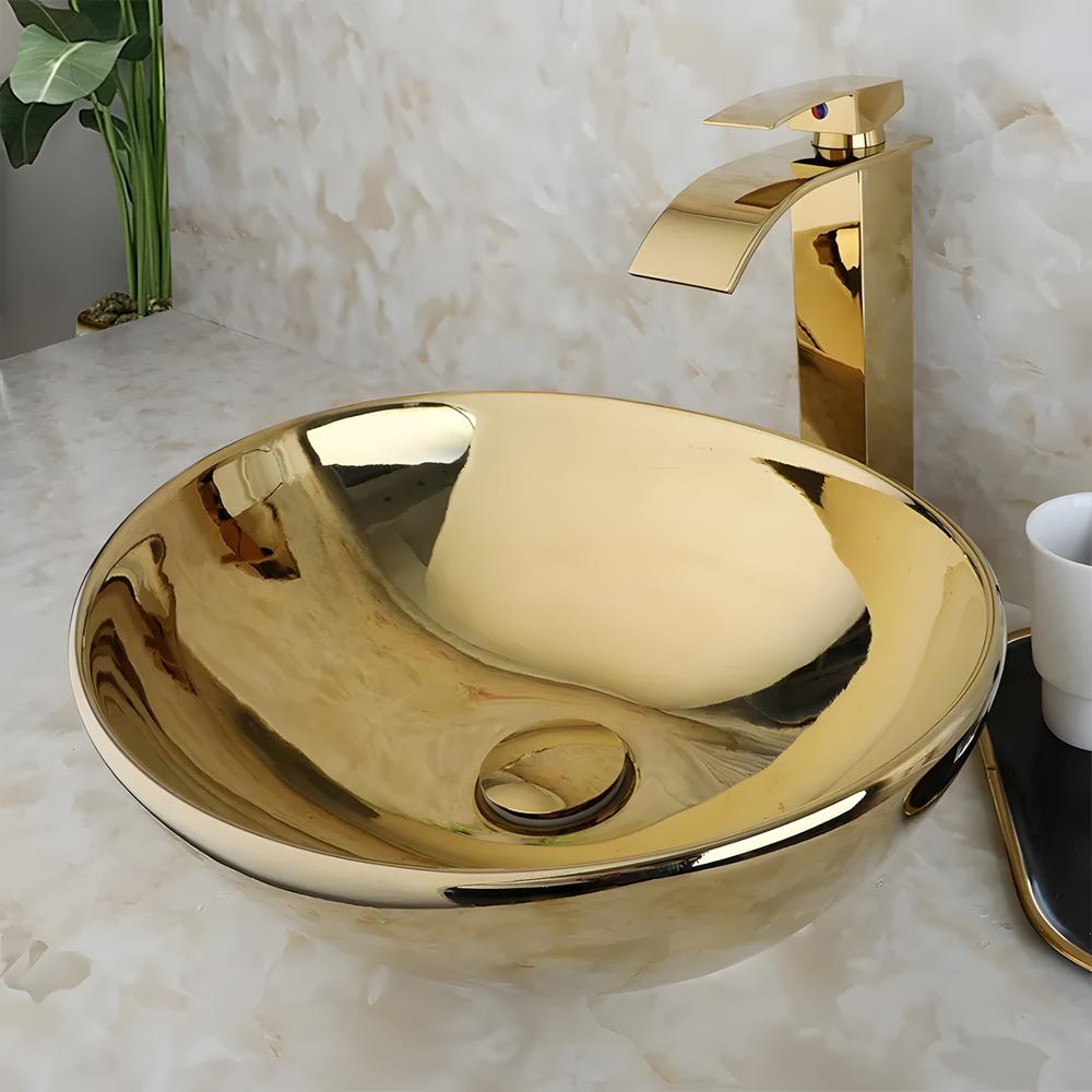 Умивальник на стільницю Rea Sofia Gold