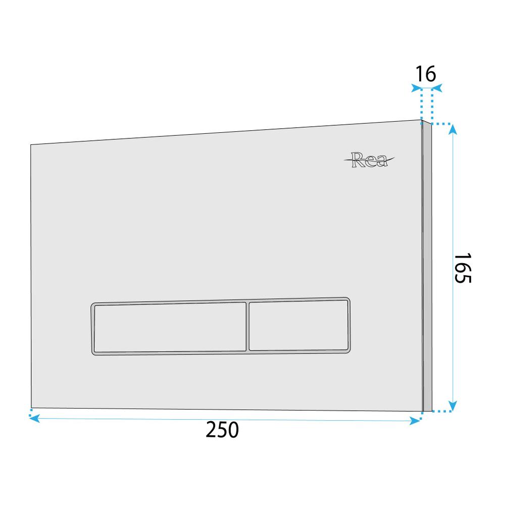 Toilet Flush Button Rea HD K011A-Q Gold