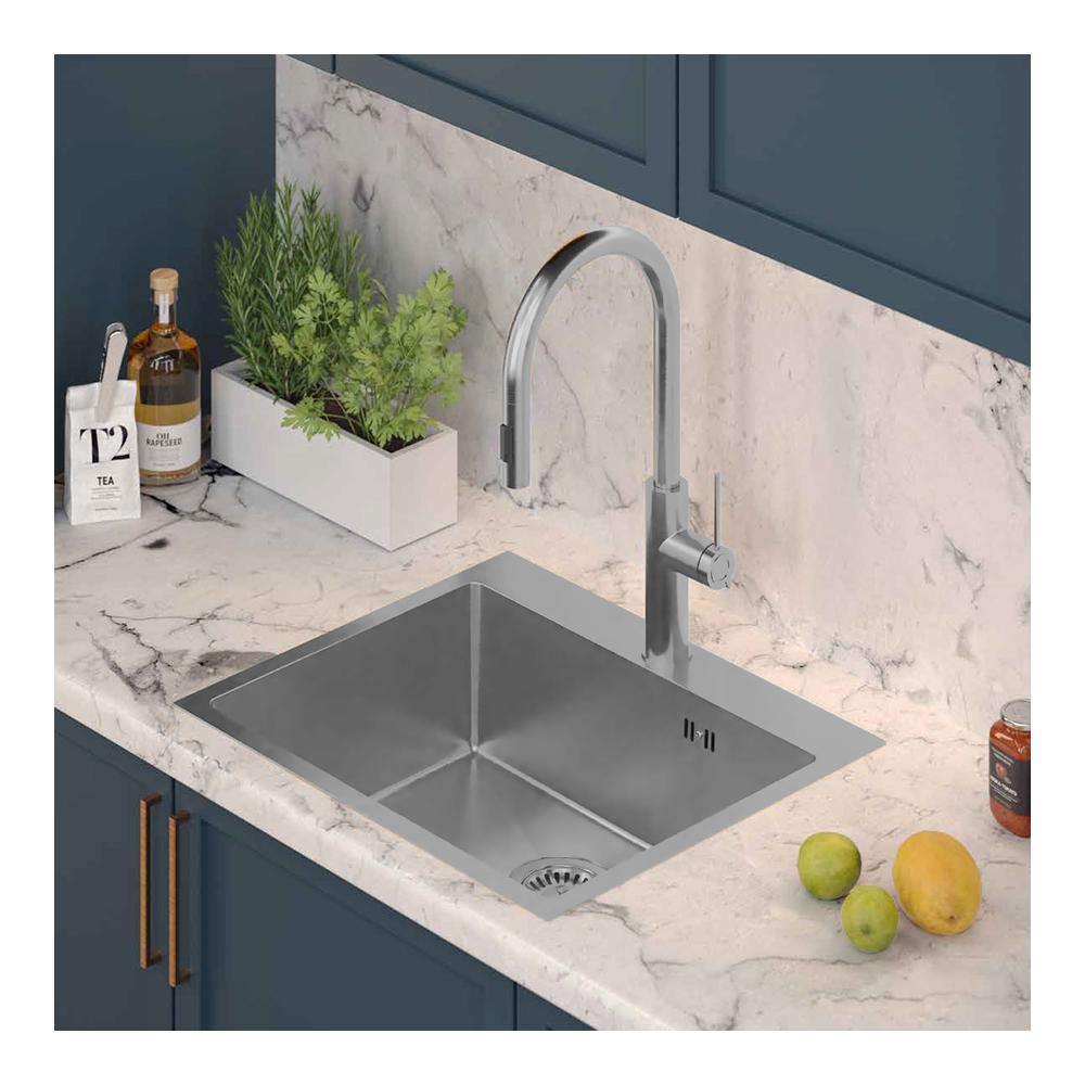 RUSSEL 110 teräsallas, harjattua nikkeliä