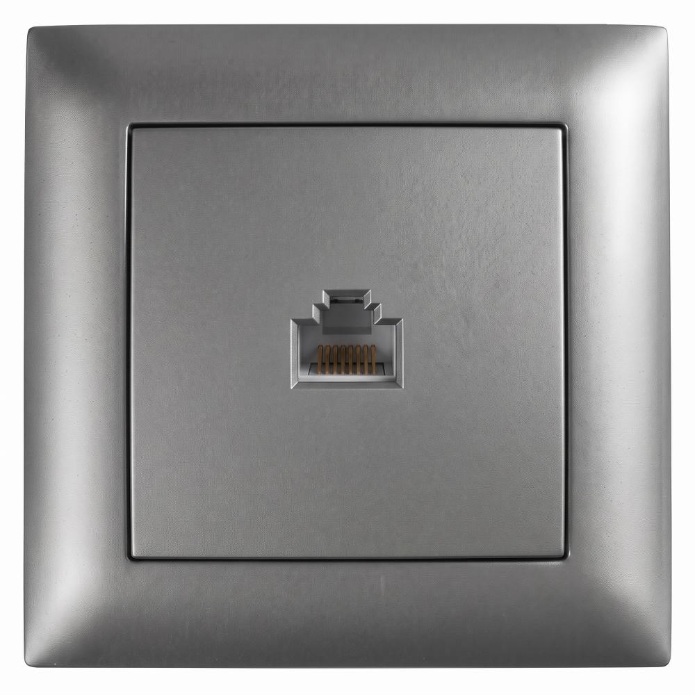 Gniazdo RJ45 z ramką OSTE JNH010-S Szare