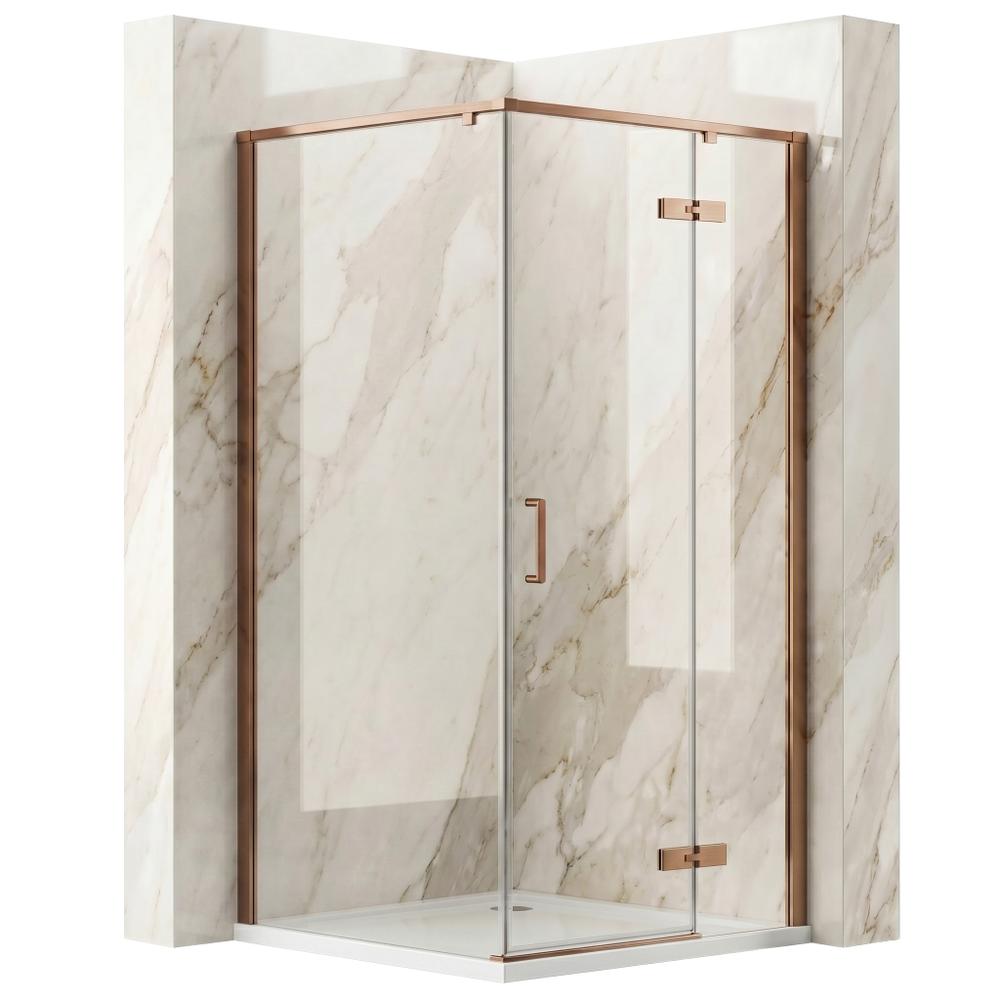 Shower enclosure Rea Bruno 90x90 Brush Copper