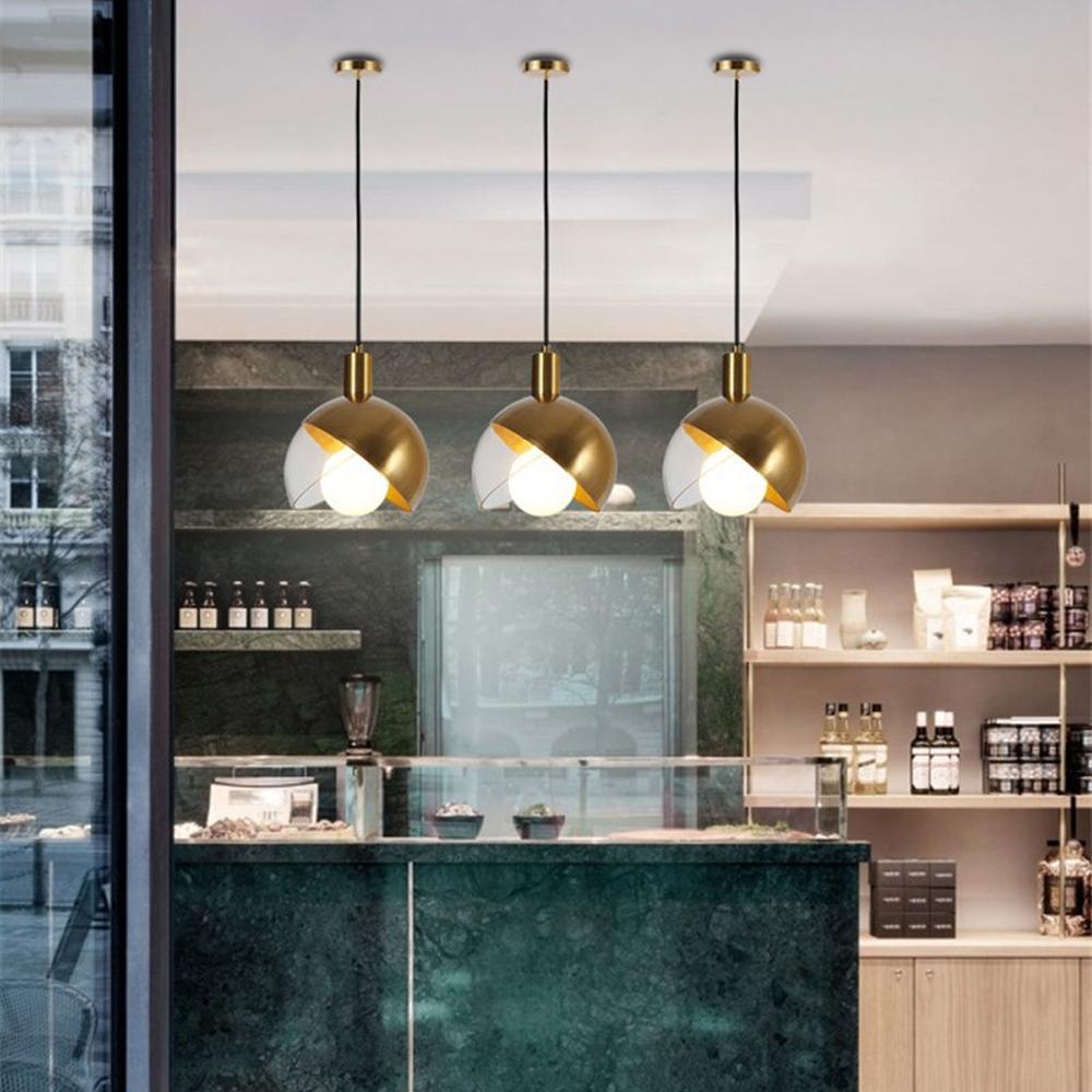 Hängelampe APP638-1CP Gold Glas Kugel