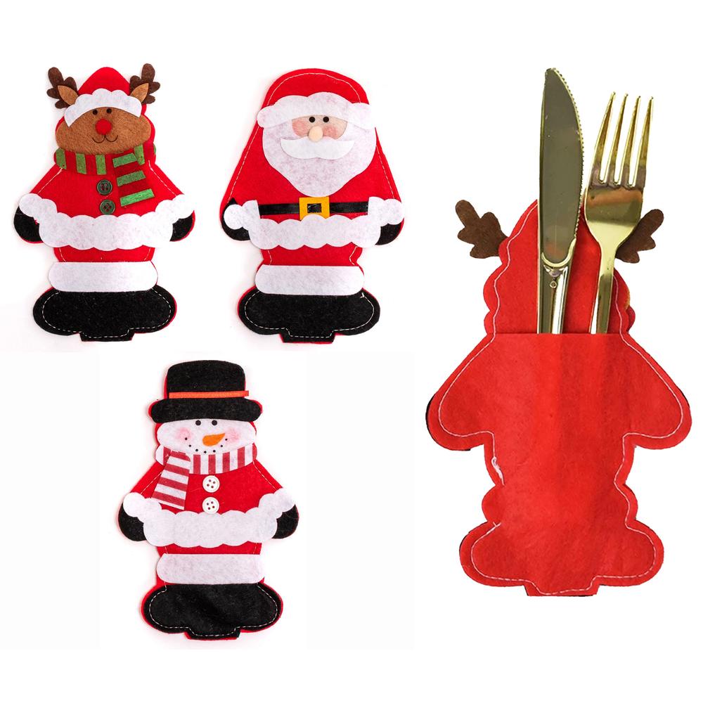 Pokrowiec na sztućce Świateczny 3 szt 311407