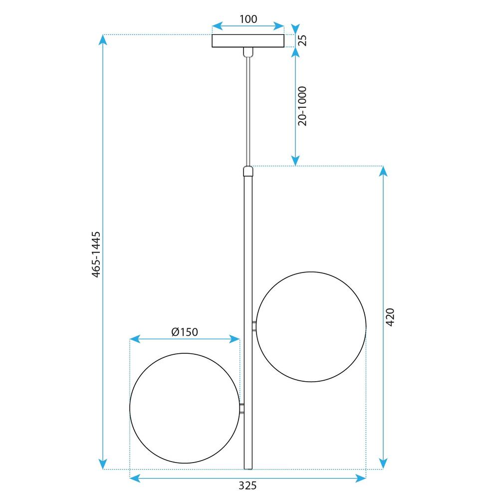 Hängelampe Gold G118-2CP