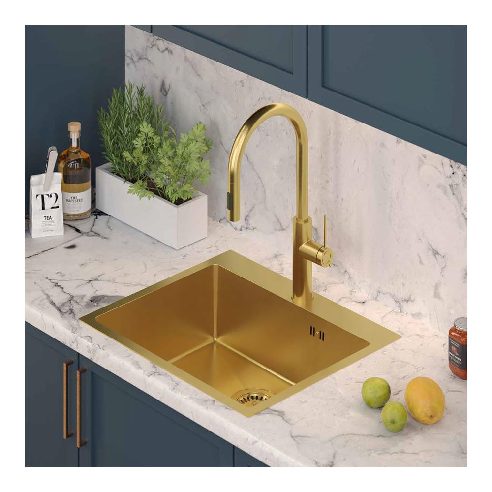 Стальная мойка для кухни RUSSEL 110 Gold