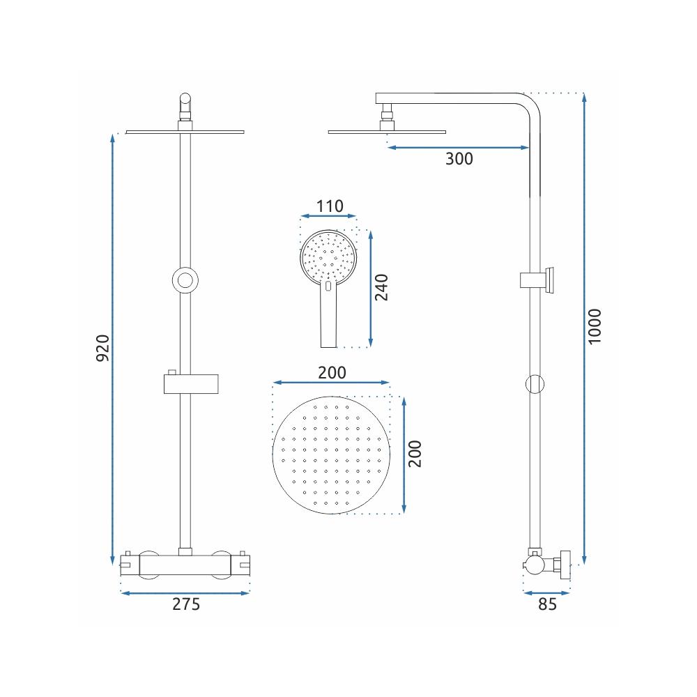 ΣΕΤ ΜΠΑΝΙΟΥ REA BLISS Χρυσός ΘΕΡΜΟΣΤΑΤΗΣ