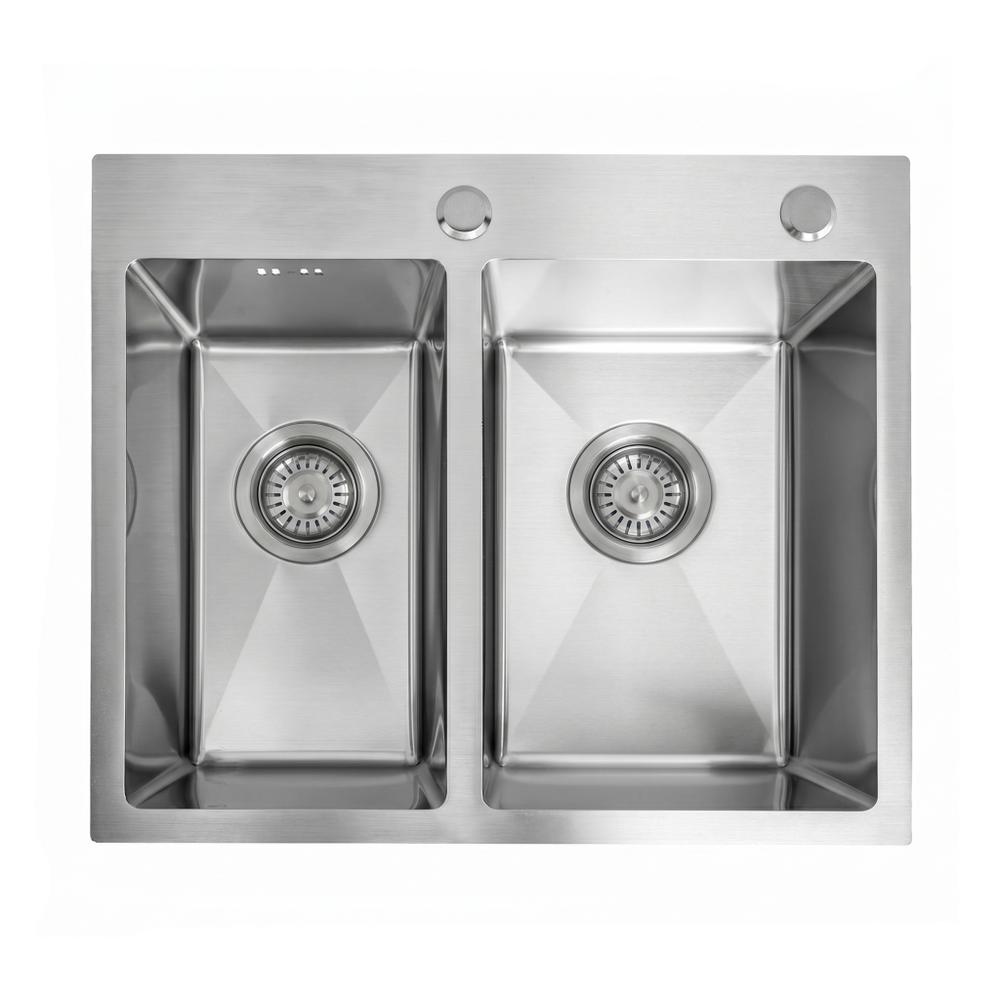 Oceľové umývadlo Toby BRUSH STEEL