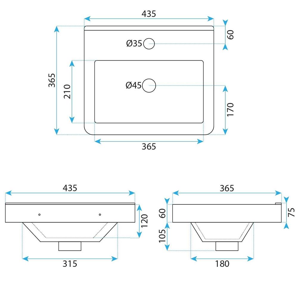Ensemble de meubles de salle de bain Molly 40cm Beige meuble avec lavabo + miroir + étagère