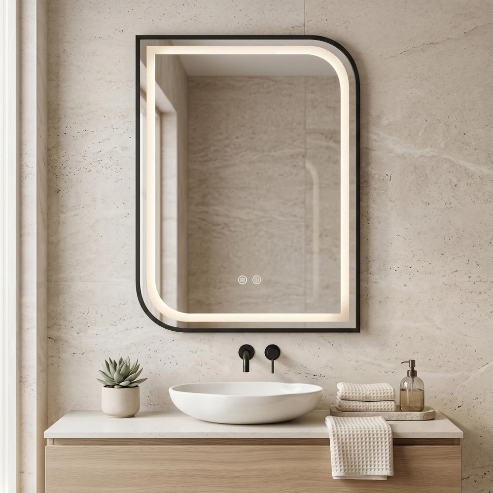 Lustro ścienne LED ZONE 70X50 Czarne