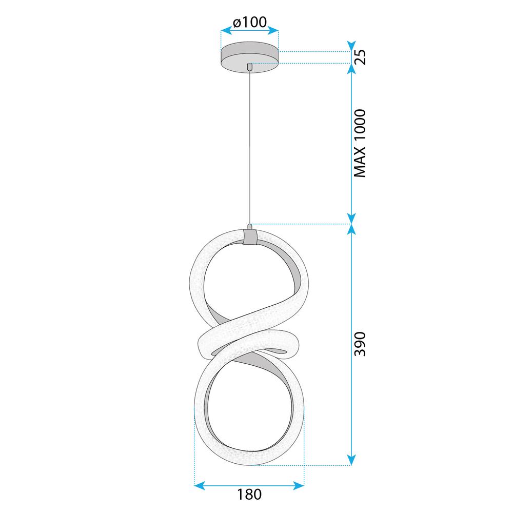 LED-Hängeleuchte G070-CP Gold