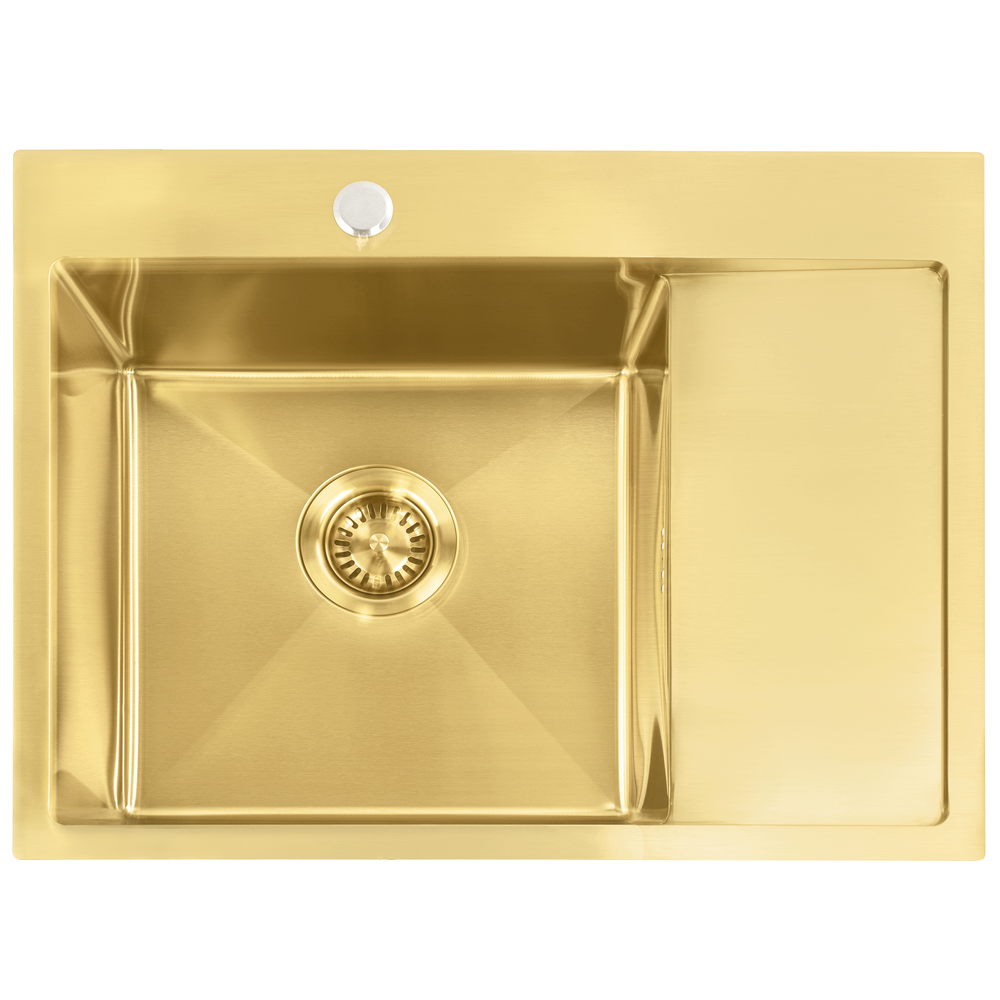 Стальная мойка для кухни Fin BRUSH GOLD