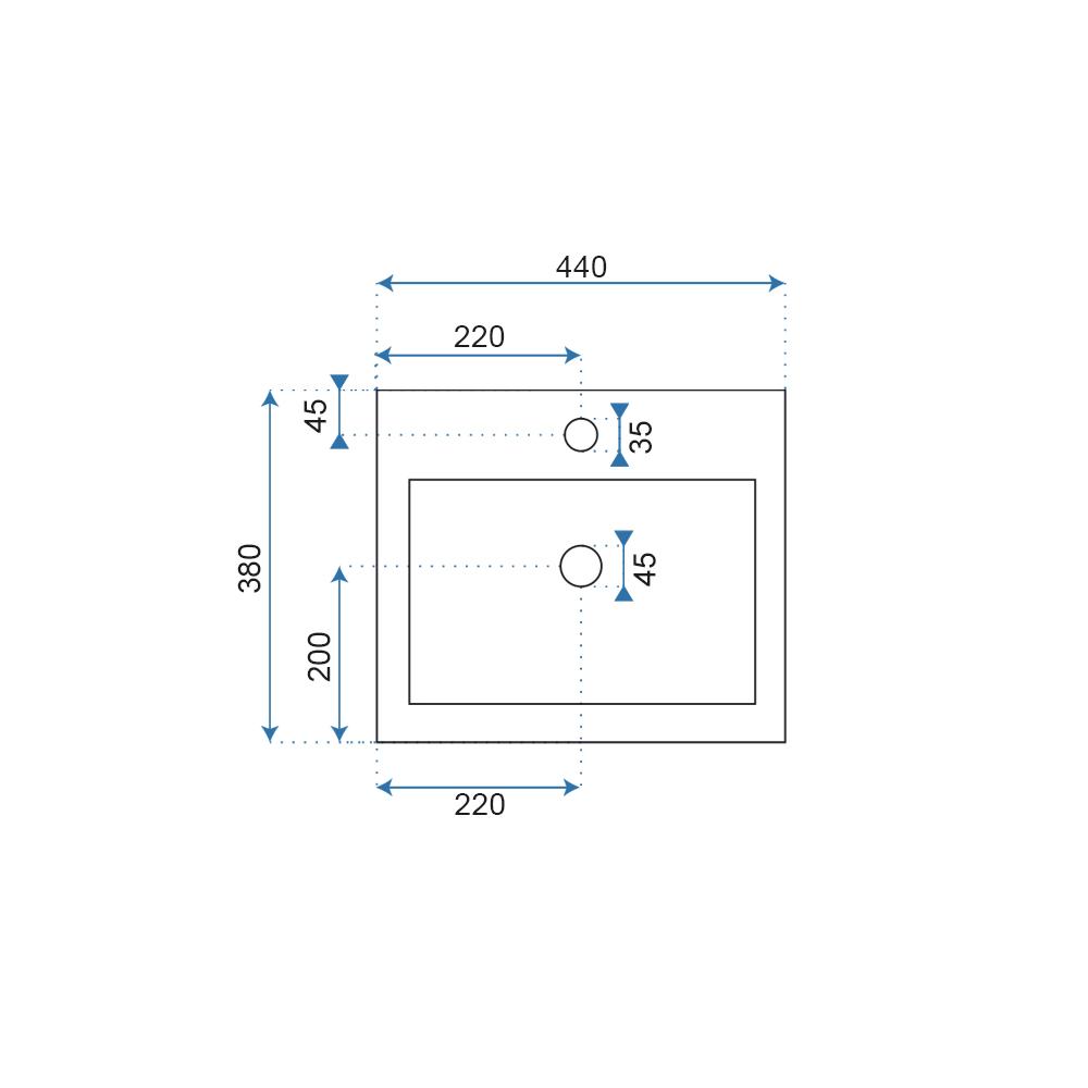 Freestanding basin Rea Daria