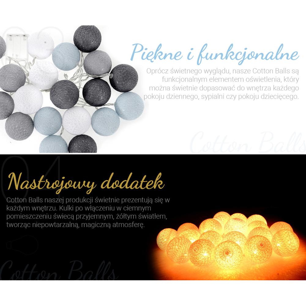 Cotton Balls Kule LED F2