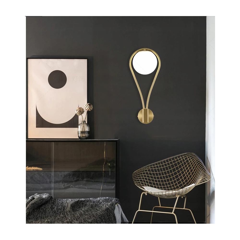 Wandlampe Glas Kugel Gold APP603-1W