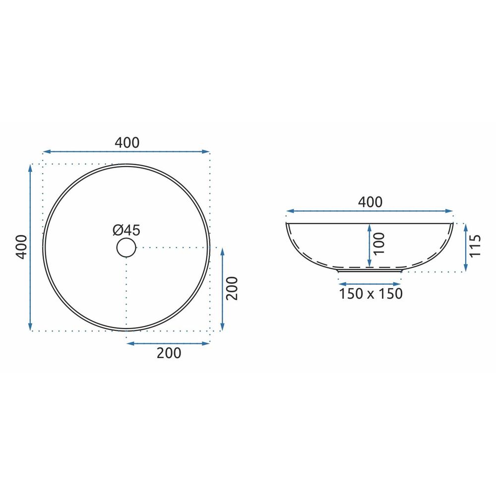 Umivaonik Rea Arte dark grey