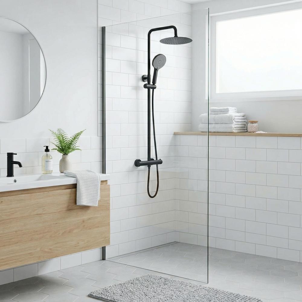 Sprchová súprava bez výtoku s termostatom Rea Lungo Black