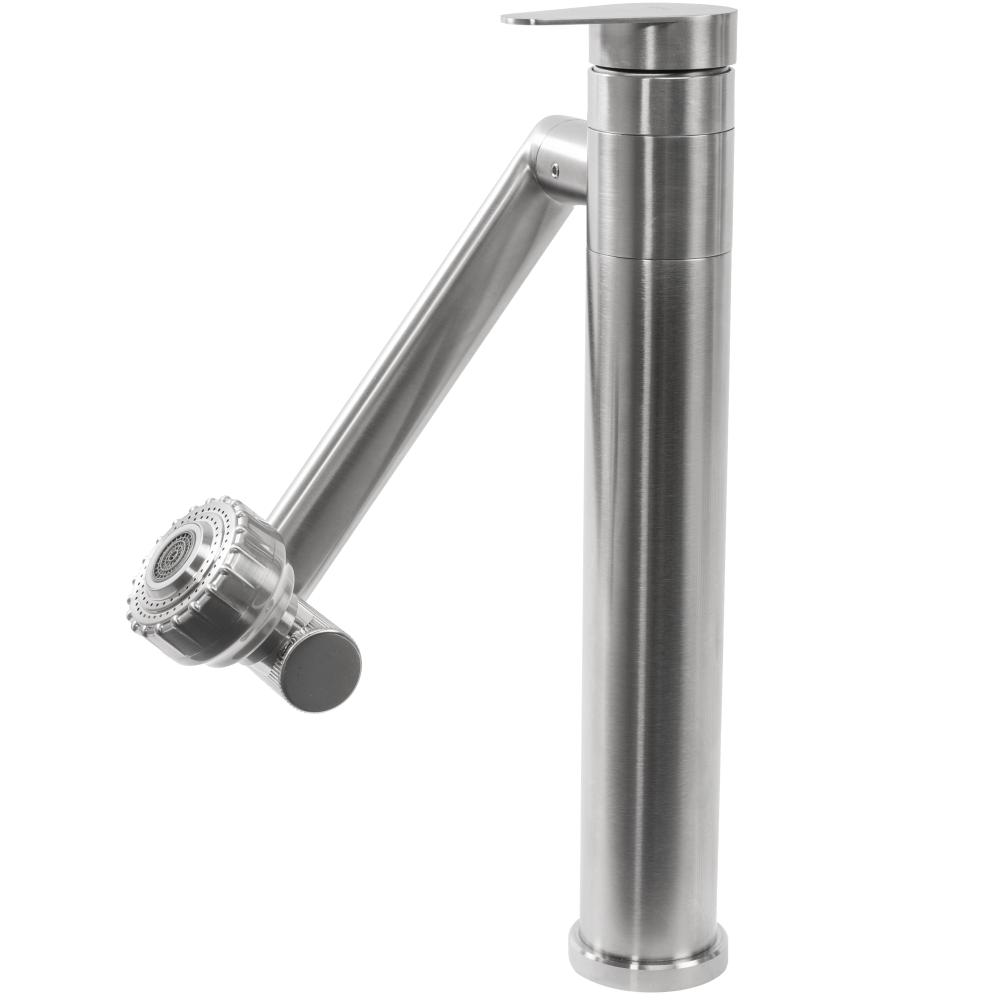 Baterie pentru baie Rea PACO Nickel Brush INOX High