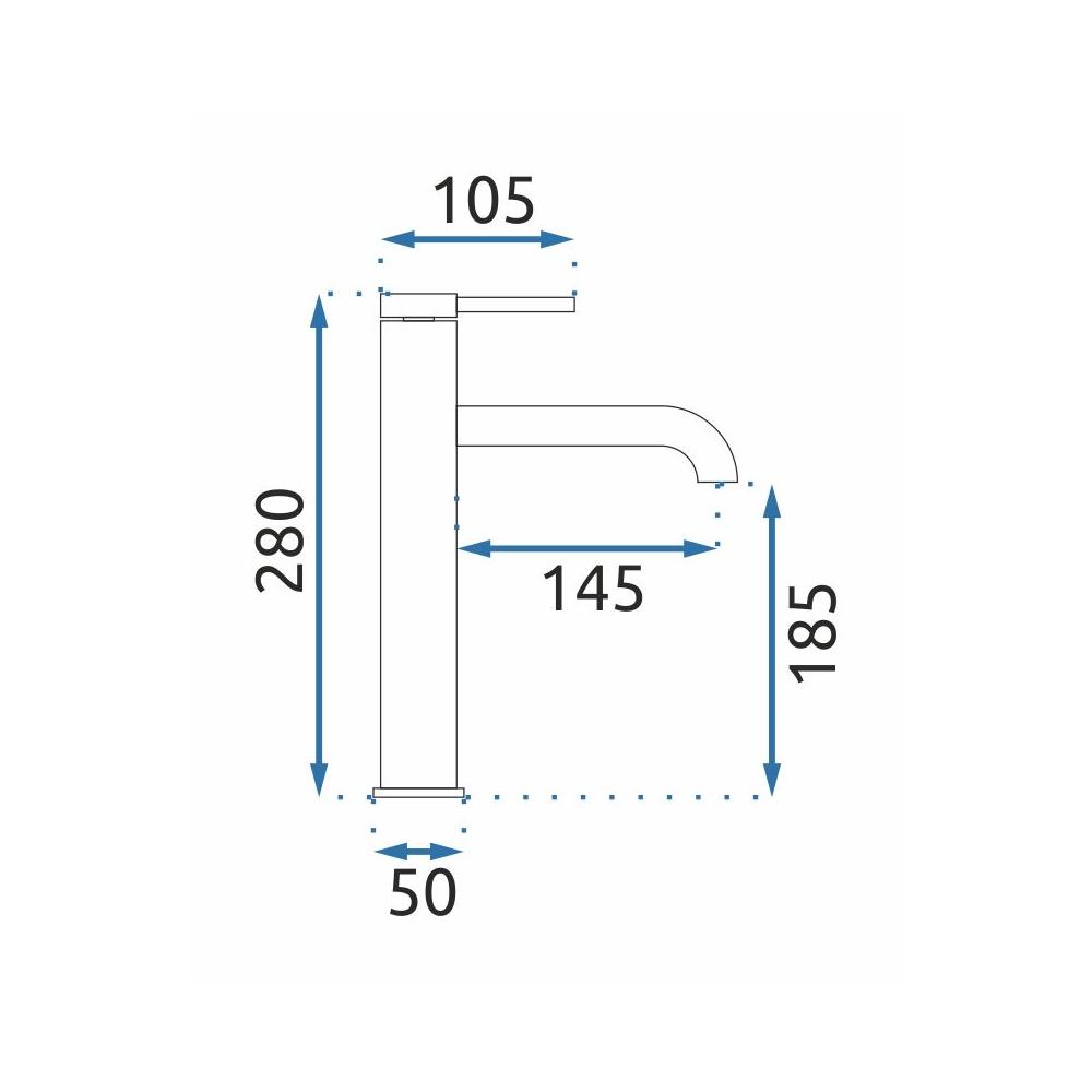 Rubinetto da lavabo Rea Spot Brush Copper High