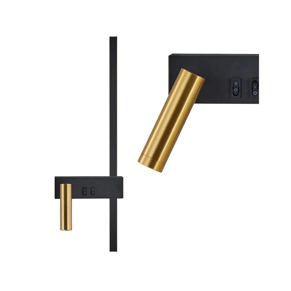 Wandlampe APP1439-2-W BLACK  GOLD LEFT