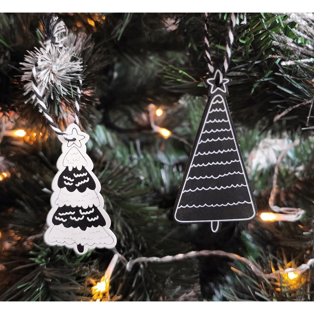 ZESTAW NA CHOINKĘ 12 SZTUK DREWNIANE CHOINKI KL-21X16