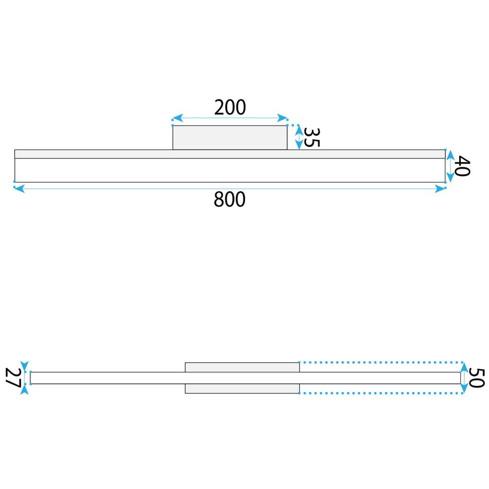 Аплик LED 80CM APP1853-1W BRUSH GOLD