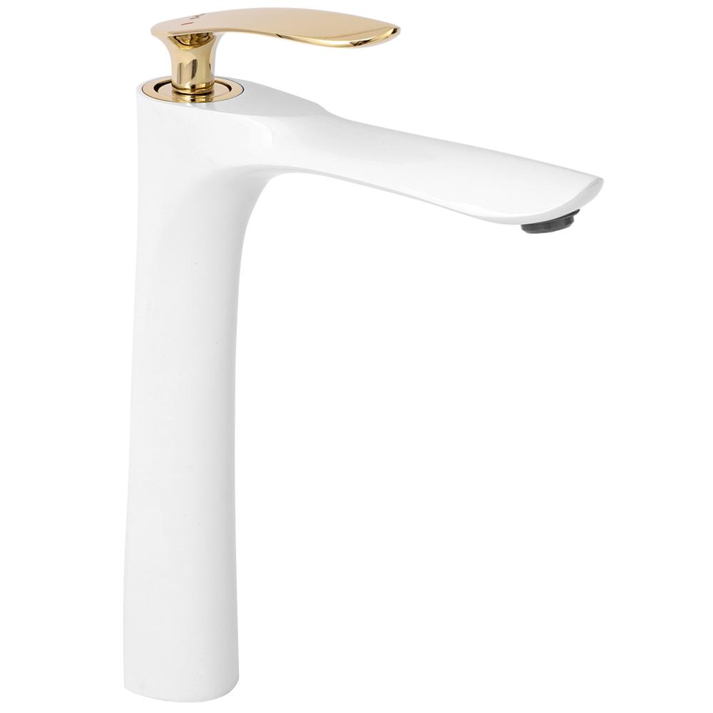 Bathroom faucet Rea Orbit White Gold High