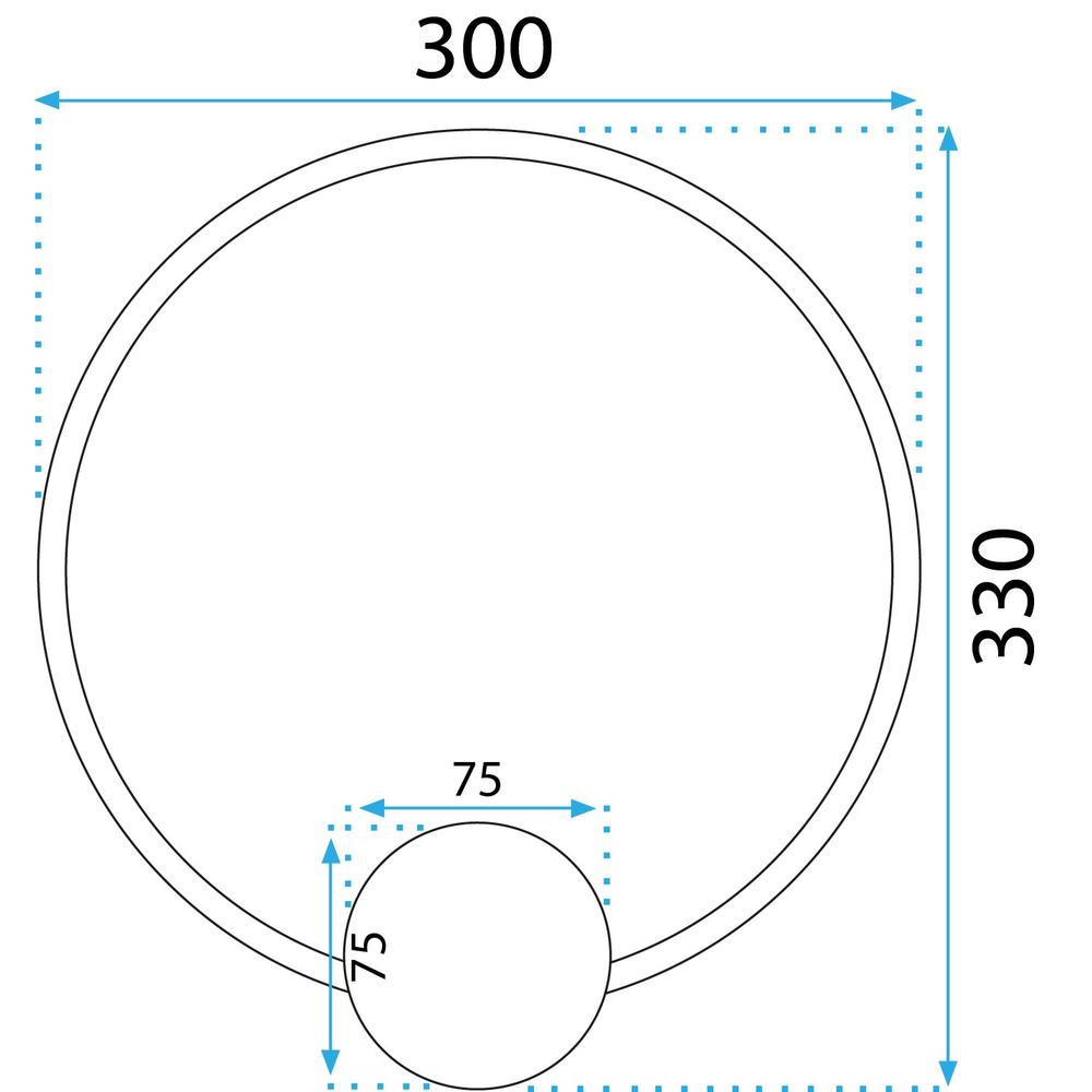 Wandlampe LED APP1383-CW BLACK 30cm