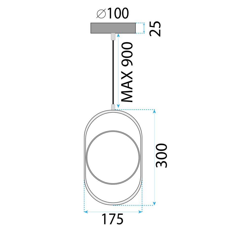 Люстра LED APP1554-CP Black