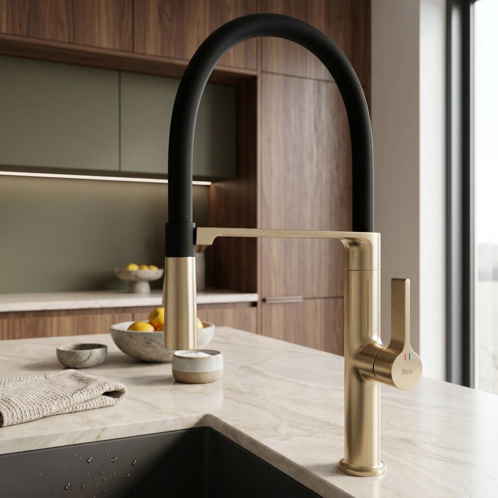 Torneira de cozinha REA Lago Brush Gold